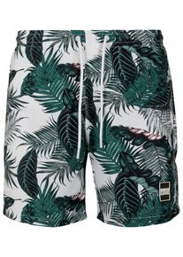 Urban Classics Herren Badeshorts "Urban Classics Herren Pattern Swim Shorts", grün, Gr. XS, 100% Polyester, Badehosen