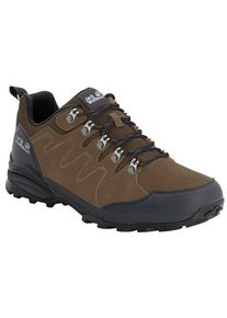 Jack Wolfskin Wanderschuh "REFUGIO TEXAPORE LOW M", Gr. 42, braun, Leder, Textil, sportlich, Schuhe, wasserdicht