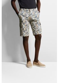 Bugatti Herren Bermudas, blau, casual, Gr. 46, 100% Baumwolle, Hosen, mit grafischem Allover-Print