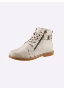 Andrea Conti Damen Schnürstiefelette, Gr. 39, beige, Leder, Glattleder, modisch, Schuhe