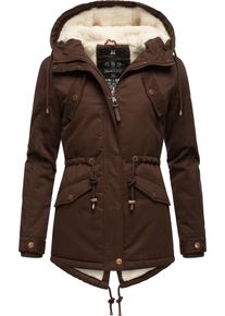 Marikoo Damen Winterjacke "Manolya", braun, casual, Gr. S, Oberstoff: 100% Baumwolle, Futter: 100% Polyester, Wattierung: 100% Polyester,