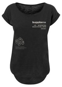 F4NT4STIC Damen T-Shirt "PLUS SIZE happiness", schwarz, casual, Gr. XL, Obermaterial: 100% Baumwolle, Shirts, Print