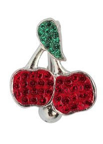 Adelia´s ADELIA ́S Damen Bauchnabelpiercing "Piercing Piercing Bauchnabelpiercing", bunt, modisch, Chirurgiestahl, Piercings, 316l Stahl Banane - Apfel mit