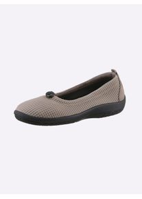 CLASSIC Damen Ballerina, Gr. 41, grau, Textil, Basic, Schuhe