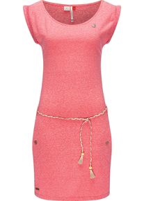 Ragwear Damen Shirtkleid "Tag", rosa, Gr. XL, 50% Polyester, 38% Baumwolle, 12% Viskose, Kleider, leichtes Jersey-Kleid in melierter Optik