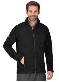 TRIGEMA Herren Softshelljacke "TRIGEMA Softshelljacke RV unisex", schwarz, sportlich, Gr. XL, 88% Polyamid, 12% Elastan, Jacken