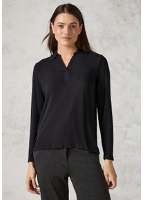 Cecil Damen Langarmshirt, grau, casual, Gr. M, unifarben, Stoff, 96% Viskose, 4% Elasthan, Shirts, mit Kragen