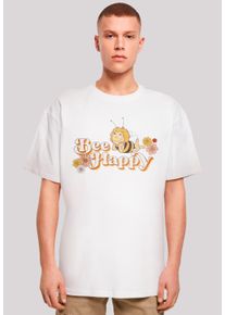 F4NT4STIC Herren T-Shirt "Die Biene Maja Bee Happy Heroes of Childhood", weiß, casual, Gr. XL, Obermaterial: 100% Baumwolle, Shirts, Nostalgie,