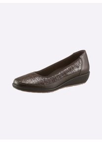 CLASSIC Damen Ballerina, Gr. 42, rosa, Glattleder, Basic, Schuhe