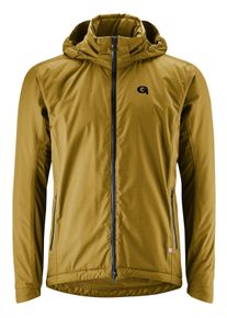 Gonso Herren Fahrradjacke "Save Jacket Therm M", gelb, Gr. L, 100% Polyester, Jacken, Herren Regenjacke wind- und wasserdicht, Radjacke mit Kapuze