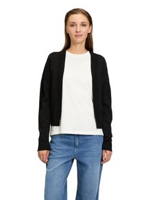 Cartoon Damen Strickjacke "Cartoon Basic-Strickjacke mit Rippbündchen", schwarz, casual, Gr. 40, Obermaterial: 55% Viskose, 30% Polyester, 15%