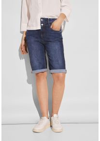 Street One Damen Gerade Jeans, blau, casual, Gr. 24, unifarben, Jeans, 78% Baumwolle, 21% Polyester, 1% Elasthan, Jeans, 5-Pocket-Style
