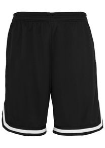 Urban Classics Herren Stoffhose "Urban Classics Herren Stripes Mesh Shorts", schwarz-weiß, Gr. M, gestreift, 100% Polyester, Hosen