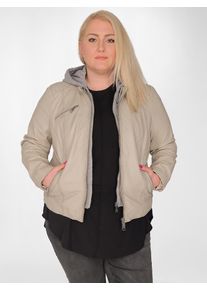 Maze Damen Lederjacke "42021318", beige, Gr. 48, Obermaterial: 100% Lammleder / Futter: 100% Baumwolle / Ärmelfutter: 100% Polyester / Kapuze: 55%