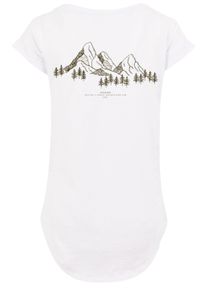 F4NT4STIC Damen T-Shirt "PLUS SIZE Mountain Berge", weiß, casual, Gr. 5XL, Obermaterial: 100% Baumwolle, Shirts, Print