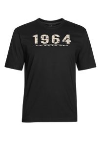 Herren T-Shirt, schwarz, casual, Gr. 5XL, Ahorn Sportswear, bedruckt, 100% Baumwolle, Shirts, mit Rundhalsausschnitt