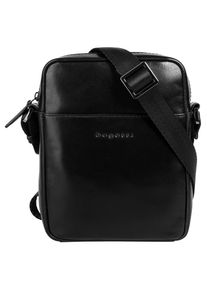 Bugatti Damen Umhängetasche "ROMANO", schwarz, Leder, unifarben, leicht glänzend, Taschen, echt Leder