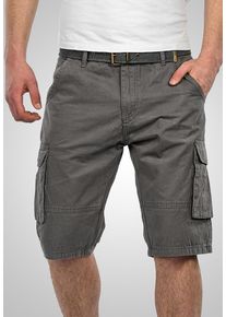 Herren Cargoshorts "ASNico", grau, Gr. 30, Alessandro Salvarini, Obermaterial: 100% Baumwolle, Hosen, inklusive passendem Gürtel