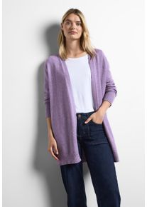 Street One Damen Cardigan, lila, casual, Gr. 34, unifarben, Stoff, 50% Viskose, 28% Polyester, 22% Polyamid, Strickjacken, verschlusslos