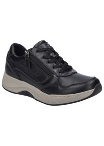 Josef Seibel Damen Sneaker "Elli 06", Gr. 39, schwarz, Ziegenleder, unifarben, sportlich, Schuhe, Trekkingschuh, Schnürboots, Komfortschuh mit