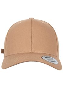 Flexfit Damen Flex Cap "Flexfit Snapback 6-Panel Curved Metal Snap", beige, casual, unifarben, 100% Baumwolle, Caps