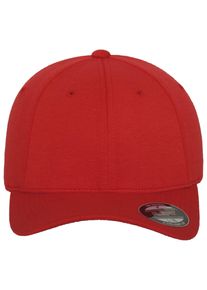Flexfit Damen Flex Cap "Flexfit Unisex Flexfit Double Jersey", rot, casual, Gr. L, unifarben, 66% Polyester, 30% Baumwolle, 4% Elasthan, Caps