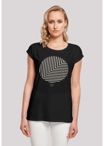 F4NT4STIC Damen T-Shirt "Geometrics Grün", schwarz, casual, Gr. S, Obermaterial: 100% Baumwolle, Shirts, Print