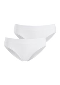 Lascana Damen Slip "Circular Collection", Gr. 36, weiß, Single Jersey, Obermaterial: 90% Baumwolle, 10% Elasthan, unifarben, Unterhosen
