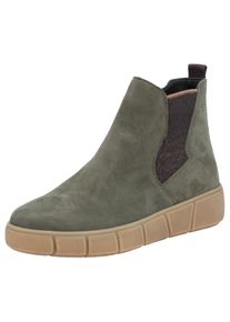 Remonte Damen Chelseaboots, Gr. 36, grün, Veloursleder, Elastischer Einsatz, sportlich, Schuhe, Plateau, Stiefelette, Ankleboots mit zusätzlichem