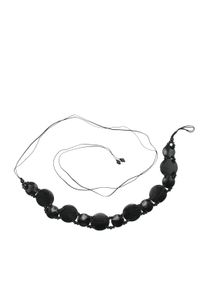 Damen Taillengürtel "Coconut", schwarz, Basic,casual,feminin,modisch, Collezione Alessandro, unifarben, Materialmix, Gürtel, Holzgürtel zum Binden