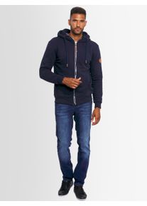 Herren Sweatjacke "ASGeenio", blau, Gr. XXL, Alessandro Salvarini, Obermaterial: 65% Baumwolle, 35% Polyester, Sweatjacken, mit hohem Kragen