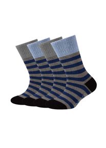 Camano Kinder Socken "Socken 4er Pack", Gr. 23, grau, 45% Viskose 35% Polyester 17% Polyamid 3% Elasthan, Socken
