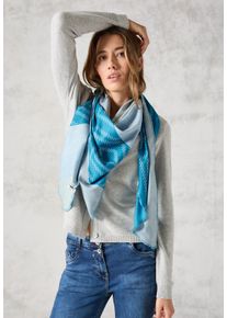 Cecil Damen Halstuch, blau, casual, bedruckt, Stoff, 100% Polyester, Modetücher, mit grafischem Muster