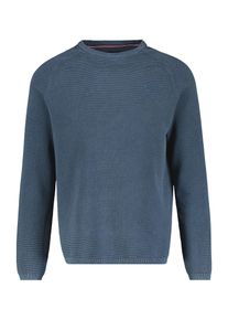 Lerros Herren Strickpullover "Lerros Gestreifter Strickpullover, Strukturbaumwolle", blau, Gr. M, 100% Baumwolle, Pullover