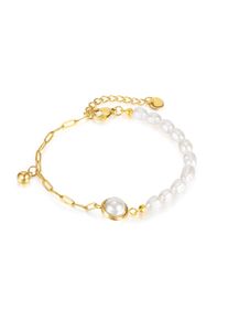 Damen Armband "Perla", gold, Collezione Alessandro, Glas, Armbänder