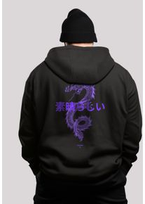 F4NT4STIC Herren Kapuzenpullover "Drache Japan PLUSSIZE", schwarz, casual, Gr. L, Obermaterial: 65% Baumwolle, 35% Polyester, Pullover, Premium