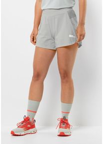 Jack Wolfskin Damen Shorts "PRELIGHT 2IN1 SHORTS W", grau, Gr. XL, 1. OBERSTOFF: 84% POLYAMID, 16% ELASTHAN 2. OBERSTOFF: 85% POLYAMID, 15% ELASTHAN