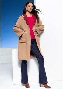 Heine Damen Wintermantel, braun, Gr. 46, 50% Polyacryl, 25% Polyester, 20% Wolle, 5% sonstige Fasern, Mäntel