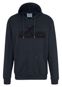 Herren Kapuzensweatshirt "CHANNEL ISLANDS", grau, casual, Gr. XXL, Ahorn Sportswear, 100% Baumwolle, Sweatshirts, mit modischem Frontprint