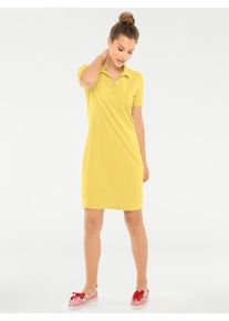 Heine Damen Shirtkleid "Polokleid", gelb, Gr. 34, unifarben, 95% Baumwolle, 5% Elasthan, Kleider