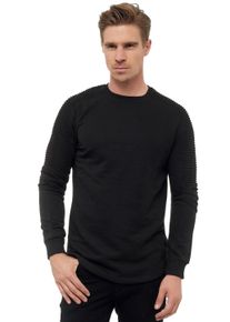 Rusty Neal Herren Sweatshirt, schwarz, Gr. XL, unifarben, 70% Baumwolle, 30% Polyester, Sweatshirts, mit geripptem Ärmeldesign