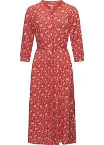 Ragwear Damen Maxikleid "Meve", lila, feminin, Gr. XXL, Obermaterial: 100% Viskose, Kleider, Leichtes Langarmkleid mit Blumenmuster