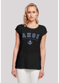F4NT4STIC Damen T-Shirt "Ahoi Knut & Jan Hamburg", schwarz, casual, Gr. XS, Obermaterial: 100% Baumwolle, Shirts, Print