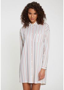 Vivance Dreams Damen Nachthemd, Gr. 32, bunt, Single Jersey, Obermaterial: 50% Baumwolle, 50% Viskose, gestreift, klassisch, Kleider, in Hemd-Stil