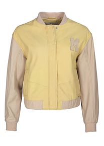 Maze Damen Lederjacke "42021222", gelb, Gr. M, Obermaterial: 100% Lammleder / Futter: 100% Viskose / Ärmelfutter: 100% Polyester / Strick: 100%