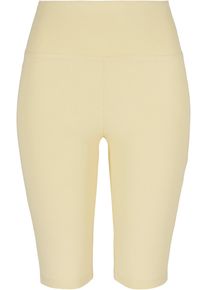 Urban Classics Damen Radlerhose "Urban Classics Damen Ladies Organic Stretch Jersey Cycle Shorts", gelb, Gr. S, unifarben, 95% Baumwolle, 5%