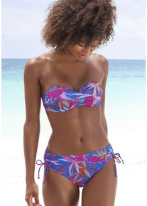 Buffalo Damen Bikini-Hose "Soleil", bunt, Gr. 36, bedruckt, floral, Recycling-Polyamid, Badehosen, in höherer Schnittform