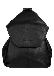 Bruno Banani Cityrucksack, schwarz, Rindsleder, Leder, casual, Rucksäcke, echt Leder