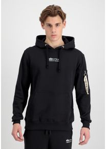 Herren Hoodie "Alpha Industries Men - Hoodies Organics EMB Hoodie", schwarz, Gr. M, Alpha Industries, Obermaterial: 100% Baumwolle, Sweatshirts