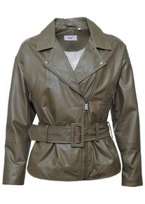 Maze Damen Lederjacke "42021211", grün, Gr. L, Obermaterial: 100% Lammleder / Innenfutter: 100% Polyester / Ärmelfutter: 100% Polyester, Jacken